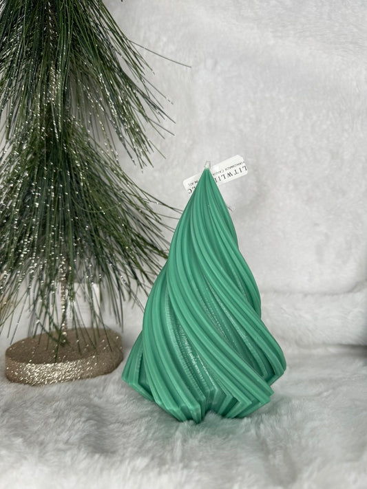 Christmas Twirl Tree Candle