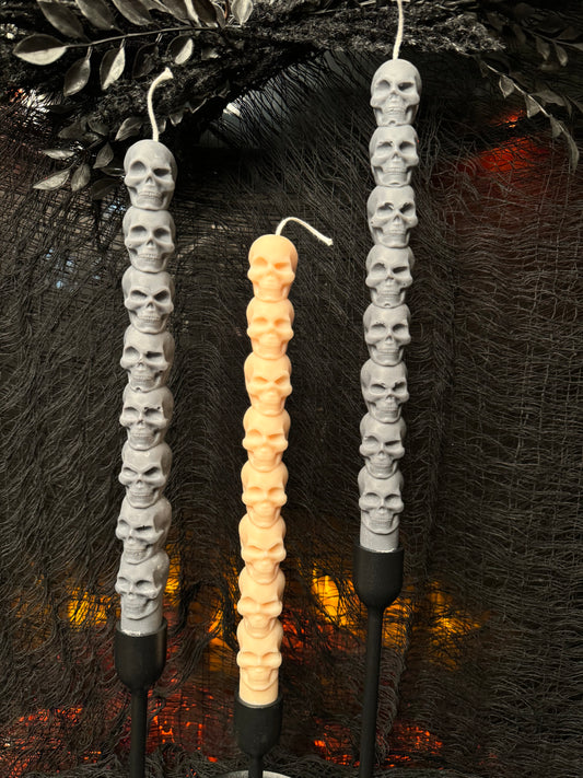 Skull stack Taper candle